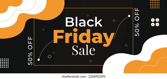 Black friday banner template design