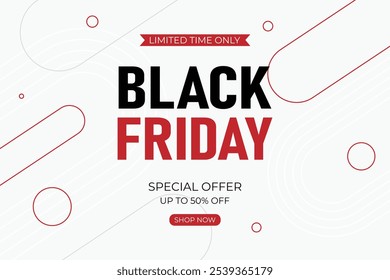 Black friday banner template. Design template for Black Friday sale, promotion, advertising and social media ad with abstract background