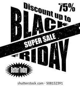 Black Friday banner template design, vector illustration