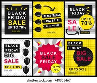 Black friday banner template.Black friday background vector for sale. EPS 10.
