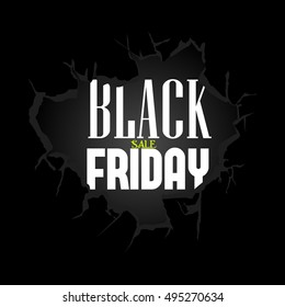 Black friday banner with text, Vector illustration