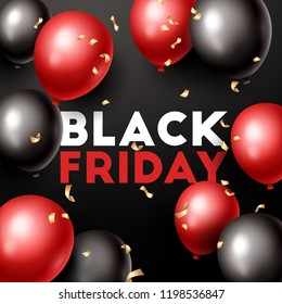 Black Friday banner. Vector illustration
