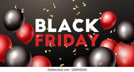 Black Friday banner. Vector illustration