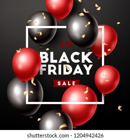 Black Friday banner. Vector illustration