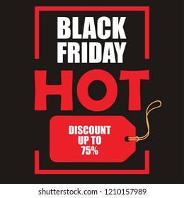 Black Friday banner. Vector illustration