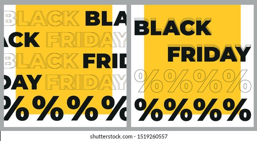 Black Friday banner. Vector illustration template for website, email and newsletter design, marketing material.