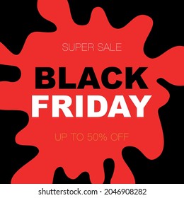Black Friday banner. Vector illustration.