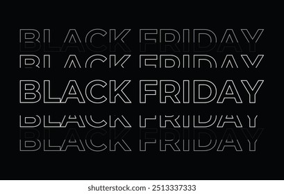 Anuncio del Black Friday. Ilustración vectorial. Venta del Black Friday