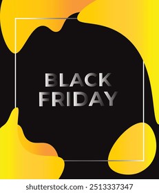 Anuncio del Black Friday. Ilustración vectorial. Venta del Black Friday