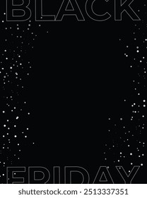 Anuncio del Black Friday. Ilustración vectorial. Venta del Black Friday