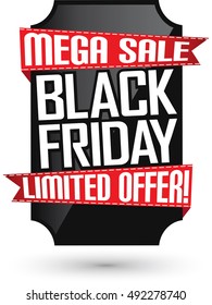 Black friday banner, vector illustration