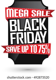 Black friday banner, vector illustration