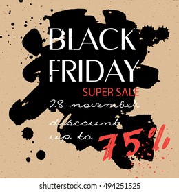 Black Friday banner. Vector illustration EPS10. Can Be Used For Banner, Flyer, Book Cover, Poster. Black Friday sale design.