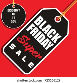 Black Friday banner. Vector illustration