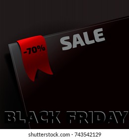 Black Friday banner. Vector illustration.