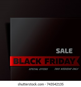 Black Friday banner. Vector illustration.