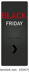 black friday banner vector for mobile sites