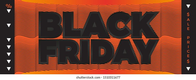 Black Friday banner. Vector banner for shops, web. Vector Illustration EPS10