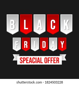 Black friday banner vector template