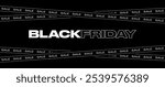 Black Friday Banner Vector. Black Friday Web Banner Design Template. Modern Design with Black Friday Typography and Sale Ribbon Background. Creative Concept for Black Friday Ad, Poster, Banner