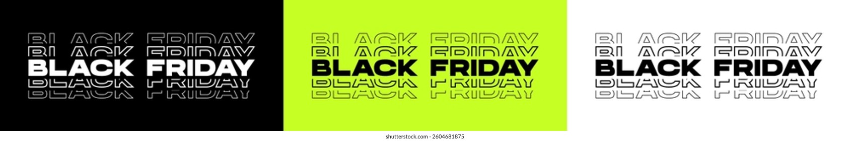 Black Friday Banner Vector. Black Friday Web Banner Design Template. Modern Design with Black Friday Typography and Sale Ribbon Background. Creative Concept for Black Friday Ad, Poster, Banner.Eps 10