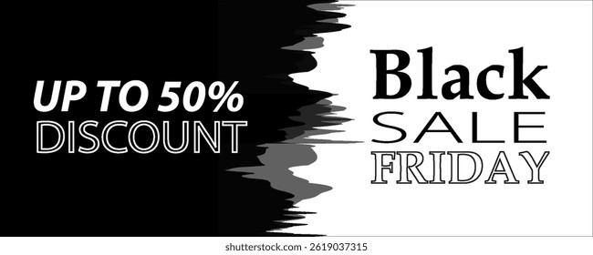 Black Friday Banner Vector. Black Friday Web Banner Design Template. Modern Design with Black Friday Typography and Sale Ribbon Background. Creative Concept for Black Friday. vector illustration