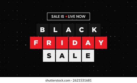 Black Friday Banner Vector. Black Friday Web Banner Design Template. Modern Design with Black Friday Typography. 