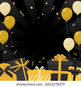 Black Friday banner without text vector illustration (1:1)