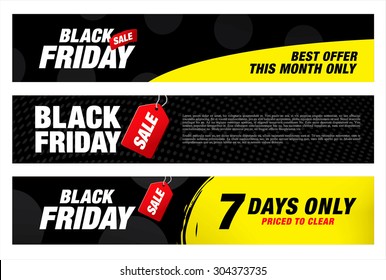 Black friday banners. Sale