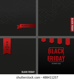 black friday banners set