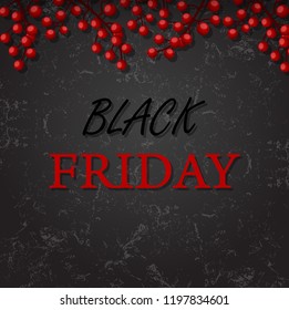 Black friday with berry