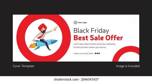 Black Friday best sale offer cover page design.