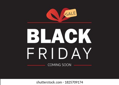 Black Friday big deal of year coming soon inscription labels design template. Vector illustration.