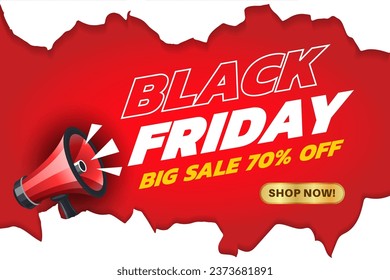 Black Friday Big Sale 70% Off is a title for a design asset suitable for promotional materials for a Black Friday sale, such as flayers, banners, website graphics, or social media posts.