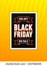 Black Friday Big Sale Advertisement Poster Design Illustrations