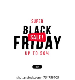 Black Friday, Big Sale, black air balloon, creative template on flat design