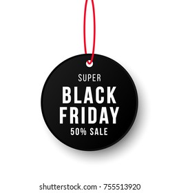 Black Friday, Big Sale, black air balloon, creative template on flat design