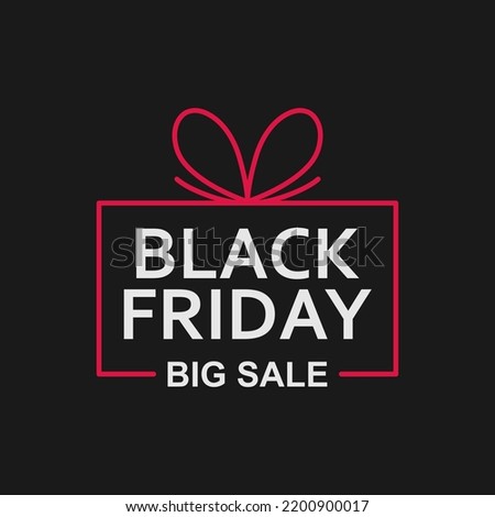 Black friday big sale background Gift logo icon emblem Seasonal week concept Modern design style Fashion print clothes greeting invitation card cover flyer promotional poster banner sticker online ad