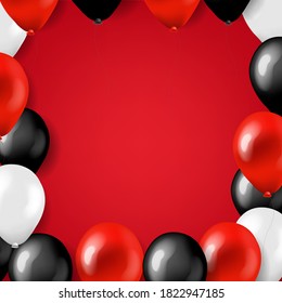 Black Friday Big Sale Card With Balloons With Gradient Mesh, Vector Illustration