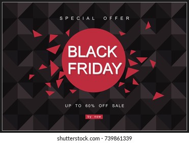 Black Friday, Big Sale, creative template on flat design