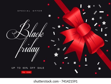 Black Friday, Big Sale, creative template on flat design