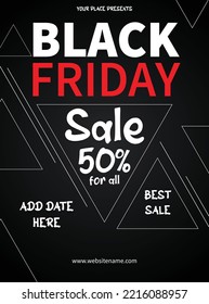 Black Friday Big Sale Flyer Poster Social Media Post Design