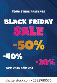 Black Friday big sale  flyer  poster or social media post design