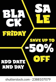 Black Friday  big sale flyer poster or social media post design