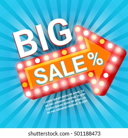 Black Friday Big Sale Holiday Shopping Banner Copy Space Vector Illustration