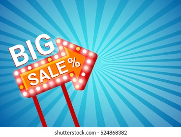Black Friday Big Sale Holiday Shopping Banner Copy Space Vector Illustration