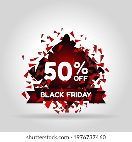 Black Friday Big sale lettering. Super sale. Red inscription on a black background. Festive inscription, design. sale mock up background. Vector illustration.