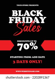 black Friday big sale poster flyer  social media post design