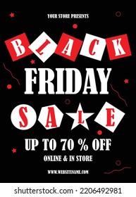 black Friday big sale  poster  flyer or social media post design