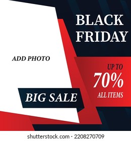 black Friday big sale poster flyer or social  media post design